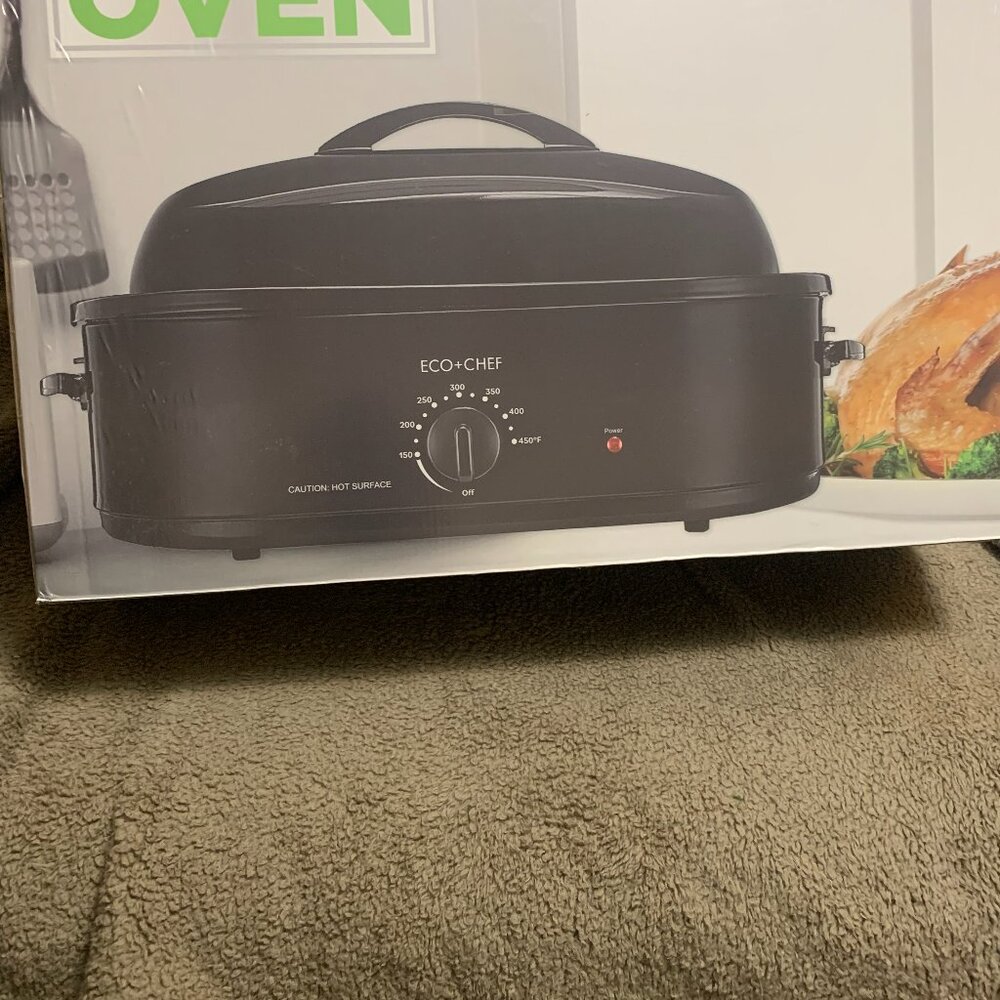 ECO+CHEF 14 Quart Roaster Oven Stainless Steel Turkey Roasting Pan New